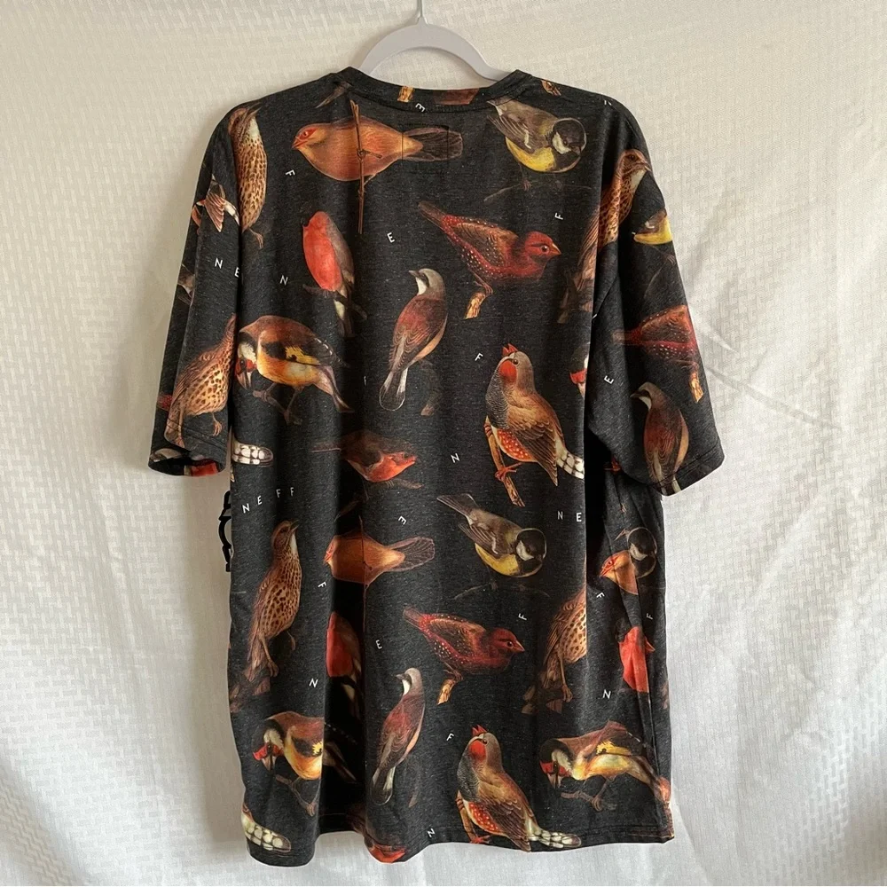 NEFF NWT Short Sleeve T-Shirt Black Express Multicolor Songbirds Cut N’Sew XXL - Picture 2 of 10